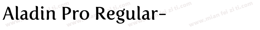 Aladin Pro Regular字体转换